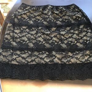 Elegant Black Lace Skirt